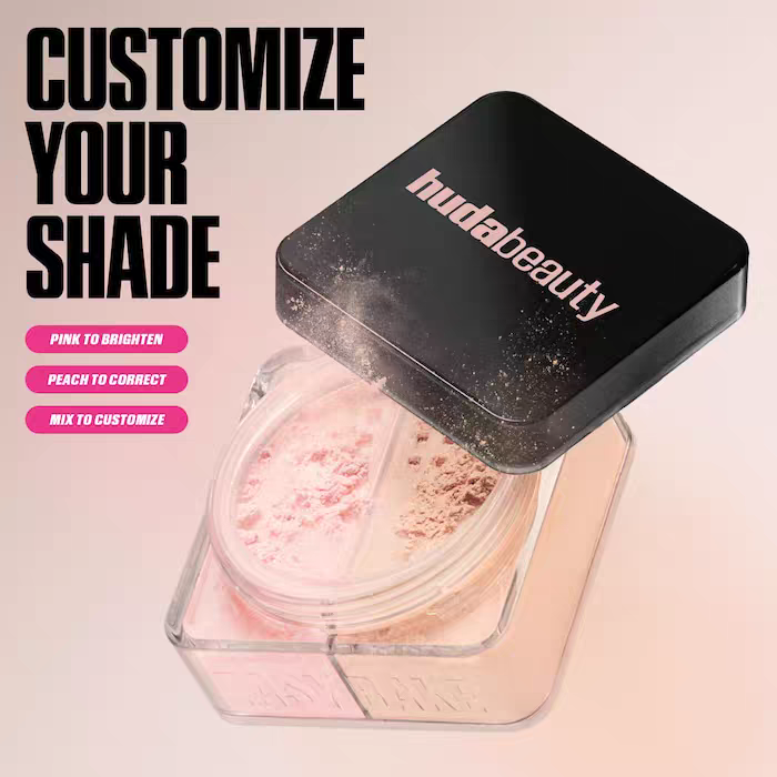 HUDA Beauty Easy Bake Double Color Loose Powder 13g Cherry Peach Powder Pink Pumpkim Oil Control Concealer Setting Powder