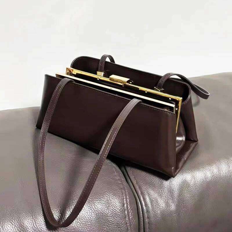 Metal Frame Clip Bags For Women Luxury Handbag And Purse 2026 New In PU Multi-Layer Top Handle Underarm Shoulder Andralyn