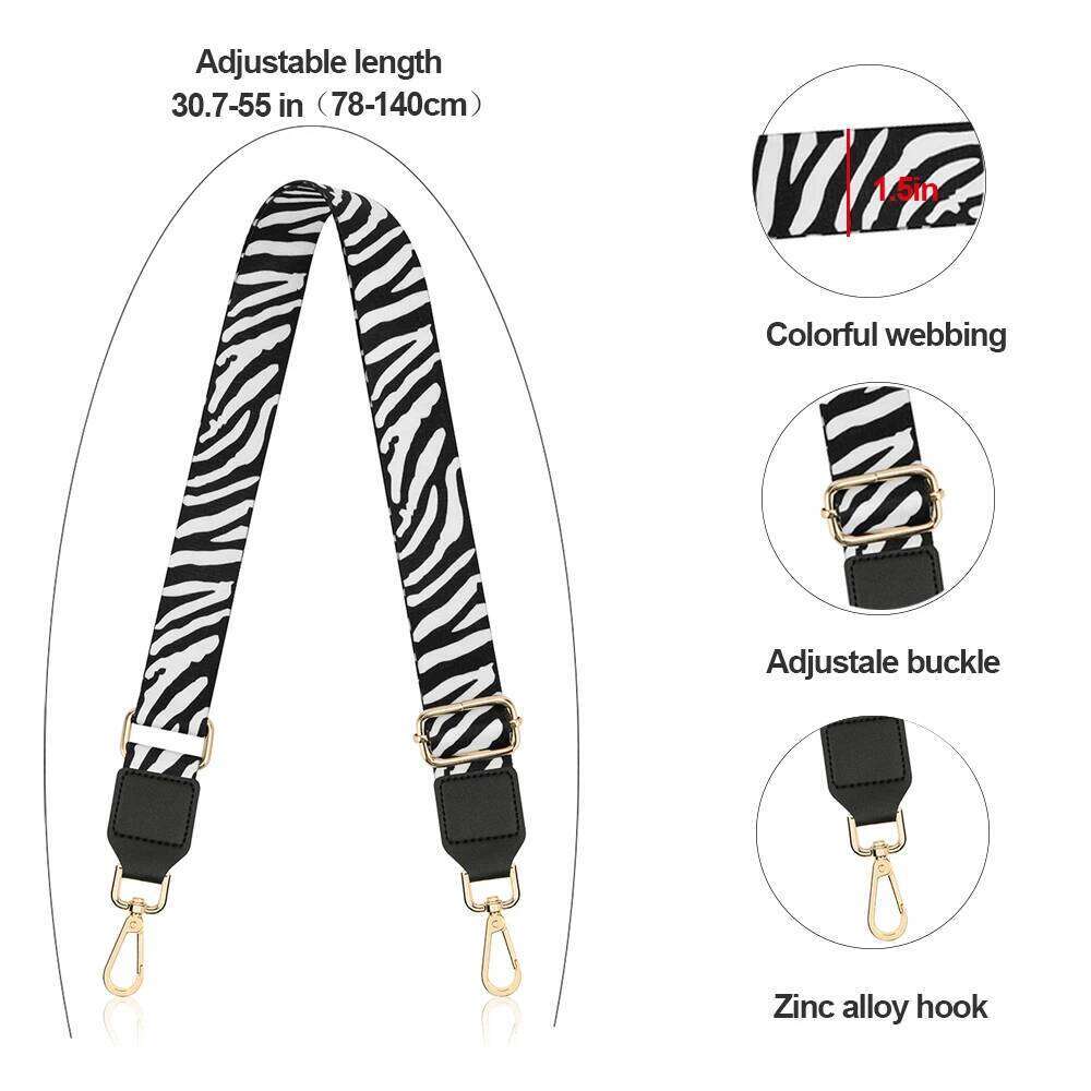 Adjustable Part Accessories Handbags Guitar Wide Rainbow Shoulder Replacement Purse Strap for Bag XJ260106