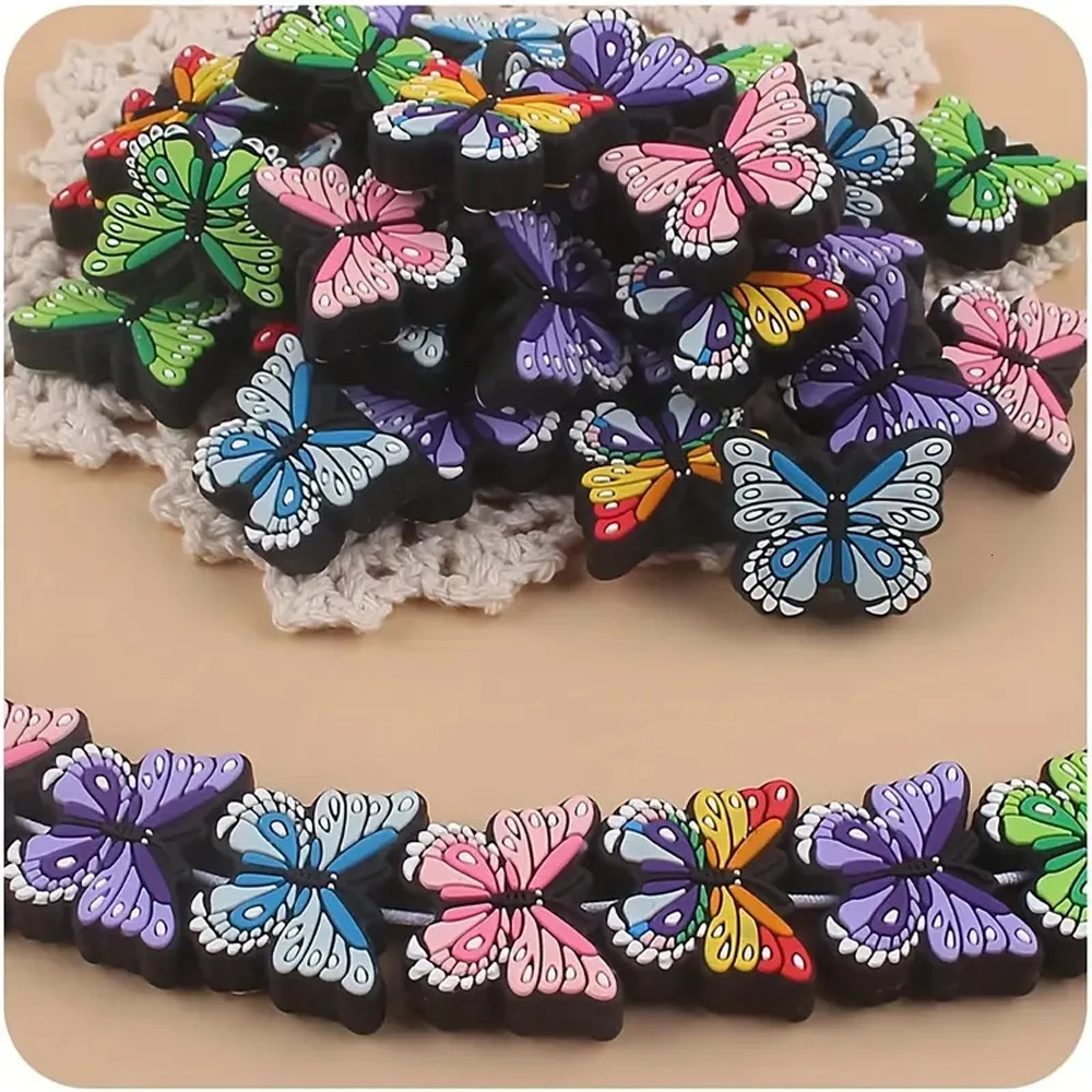 5/38/40PCS Butterfly Silicone Bead Set perfect for DIY handmade keychains necklaces bracelets jewelry pendants etc 260106 - view 7