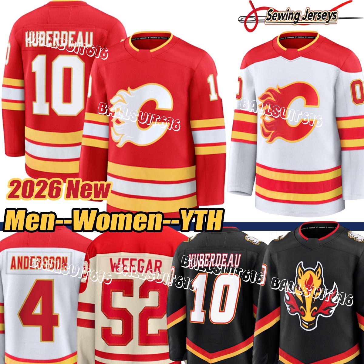 Calgary Hockey Jerseys FlamesS Jersey Hockey Jerseys #10 Jonathan Huberdeau Rasmus Andersson Nazem Kadri Mikael Backlund MacKenzie Weegar Flameses Jersey