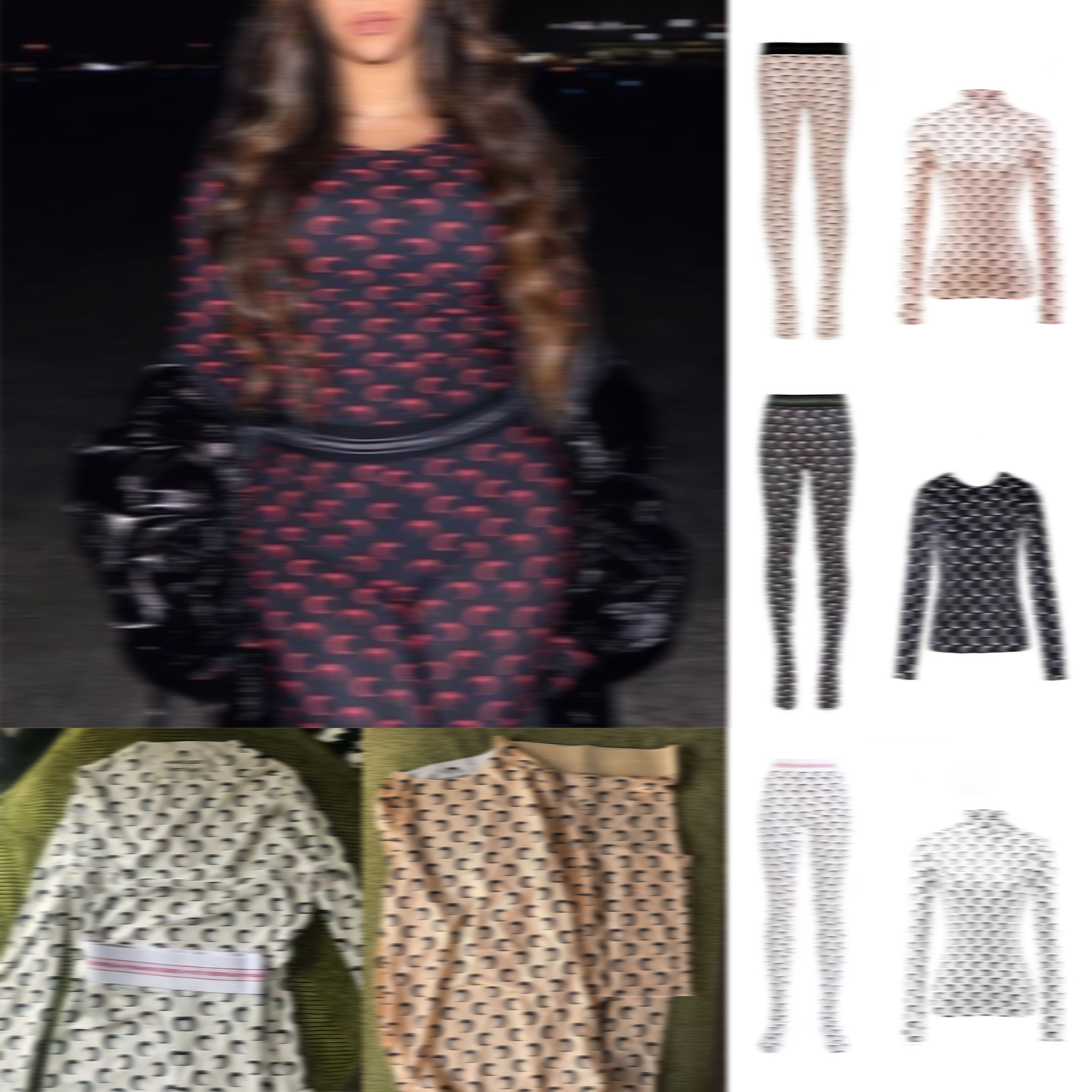 Designer Women's Shirts Full Moon Printed Basic Tops Fashion Leggings Elastic Tight-fitting Two Pieces Set Female Sexy Outfit