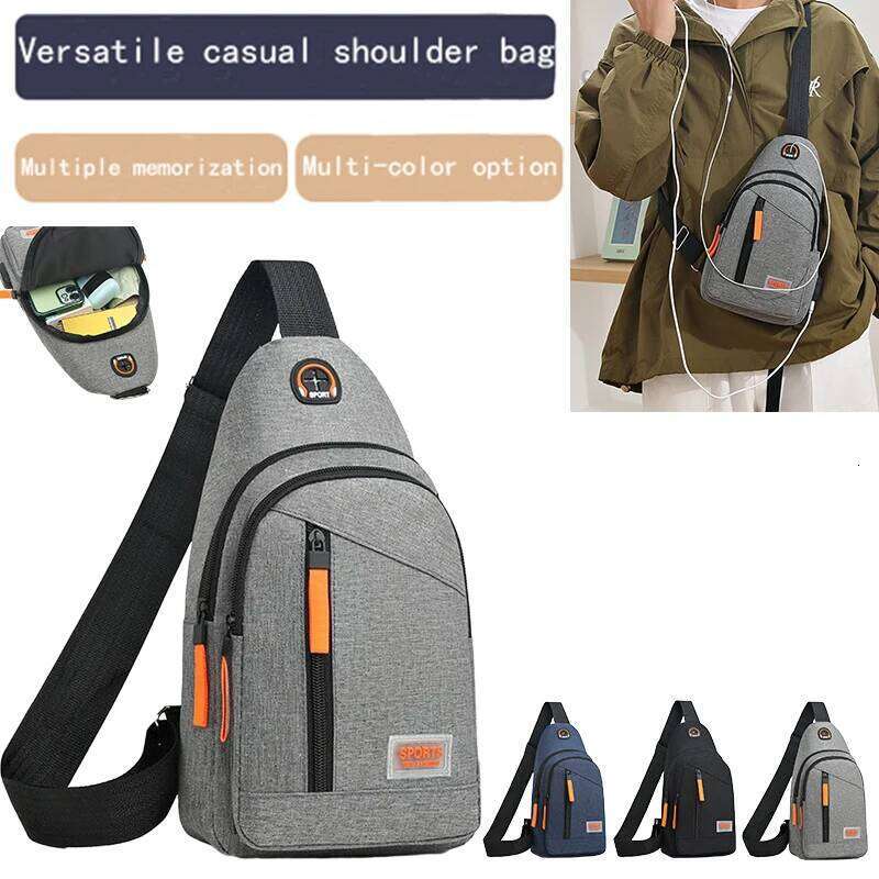 Neutral style backpack for men and women, single shoulder crossbody bag, outdoor, casual, sports, cycling, chest bag