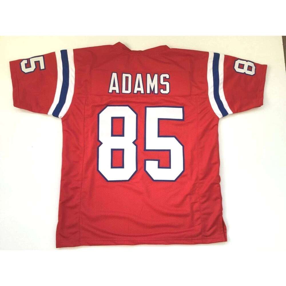 CUSTOM Sewn Stitched Julius Adams Red Football Jersey Add any name number size XS-5XL 6XL