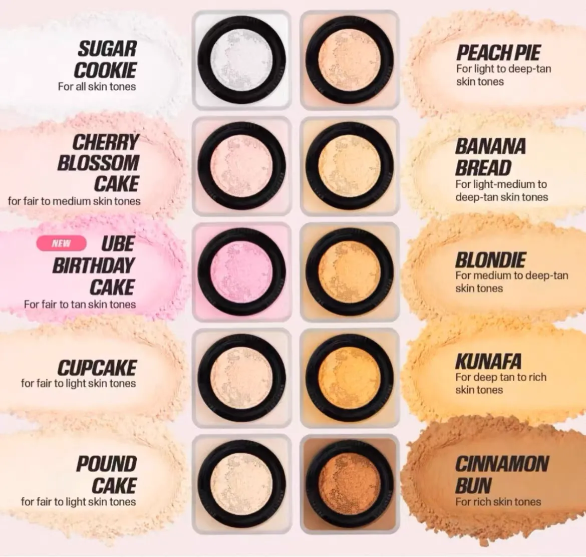 HUDA 2024 Beauty Easy Bake Two Tone 13G Single Colors Loose 20G Pound Cake Cherry Blossom Baking Oil Control Concealer Setting Powder