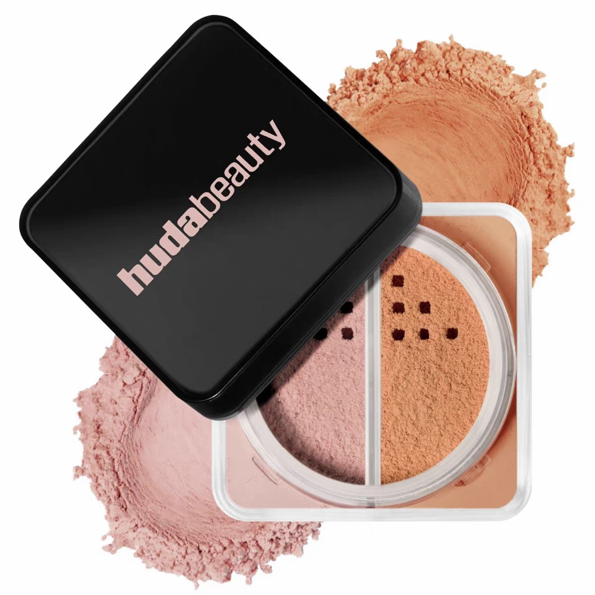 HUDA Beauty Two Tone Loose Powder Setting Powder Face Loose Baking Setting Powder Poudre Easy Bake Fixation Natural Face Finishing Beauty Cosmetics