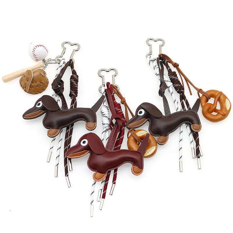 Braided Rope High-grade Keychain Ruth's Same Style Dachshund Pendant Suitable For Phone Bag Accessories XJ260106