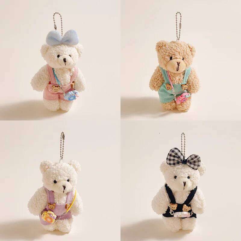 New Sweet Style Key Chain Cute Valentine's Day Gift For Girls Plush Doll Teddy Bear Bag Pendant XJ260106