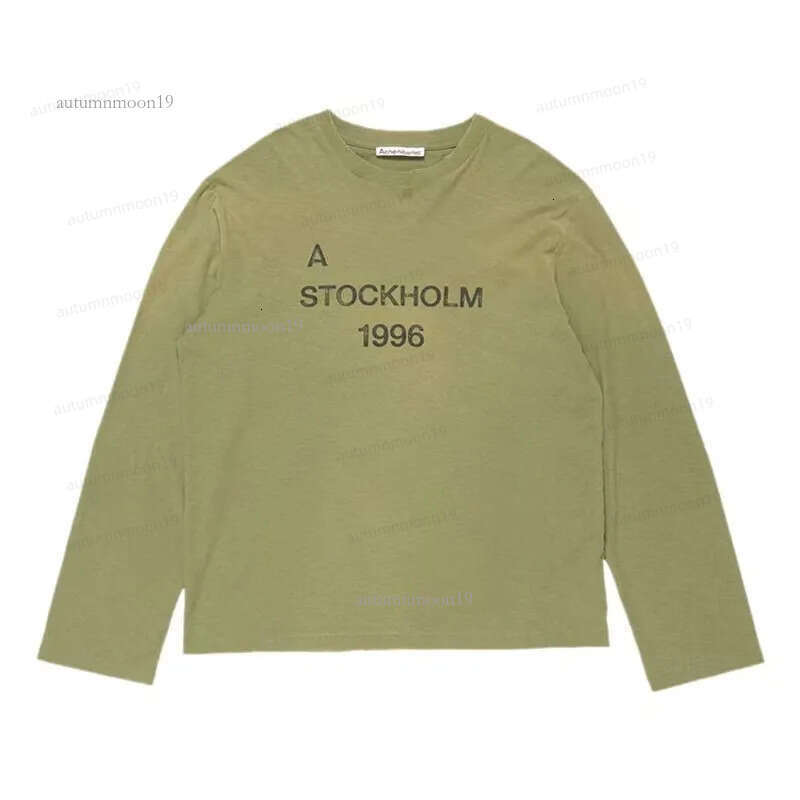 acnes hoodie Mens Designer T Shirts acnea shirt Men Women hoodie Letter Printed Tshirts Spring Summer Long Sleeve Tops Washed Styles Breathable T-shirts 70