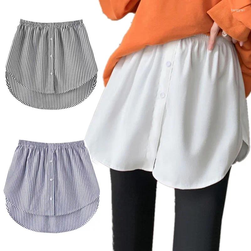 Skirts Detachable Underskirt Women Fake Shirt Irregular Skirt Tail Blouse Hem Cotton Extender Mini 6 Sizes