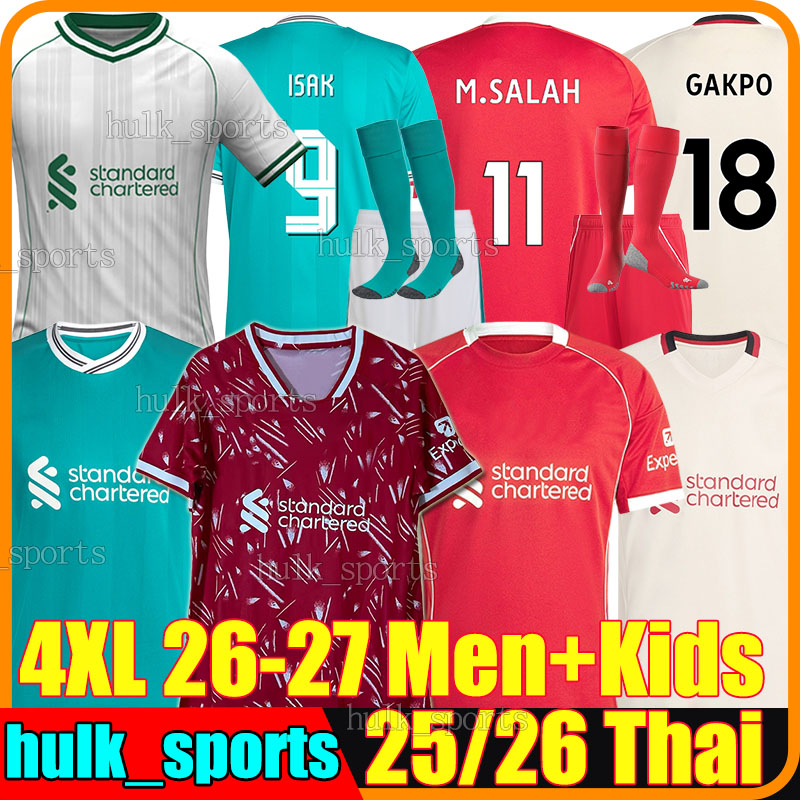 ISAK Wirtz 25 liverpool 26 27 Soccer Jerseys KERKEZ GAKPO EKITIKE DIOGO J. FRIMPONG MAC ALLISTER Mohamed SZOBOSZLAI GRAVENBERCH Men Kids Kits socks set football shirt