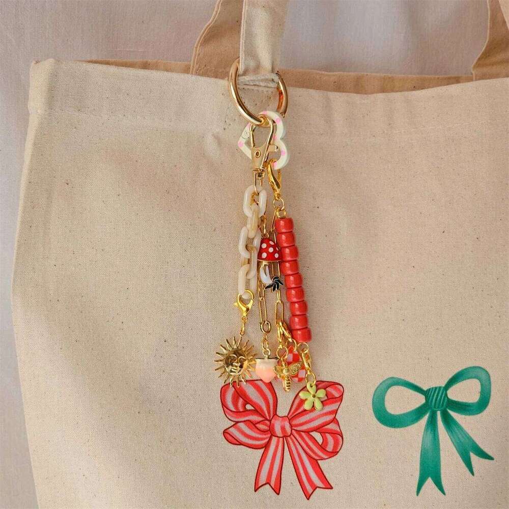 Fashionable simple and popular keychain DIY bag pendant with brooch charm women's accessories XJ260106