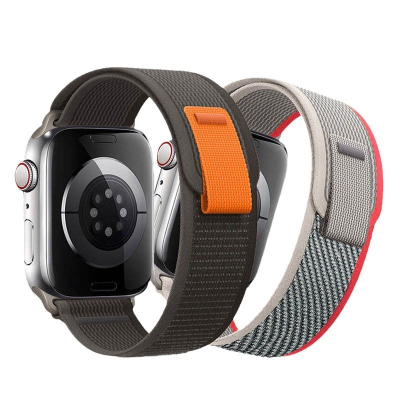 Nylon suitable for Apple iWatch 8 Ultra adjustable nylon woven loop strap