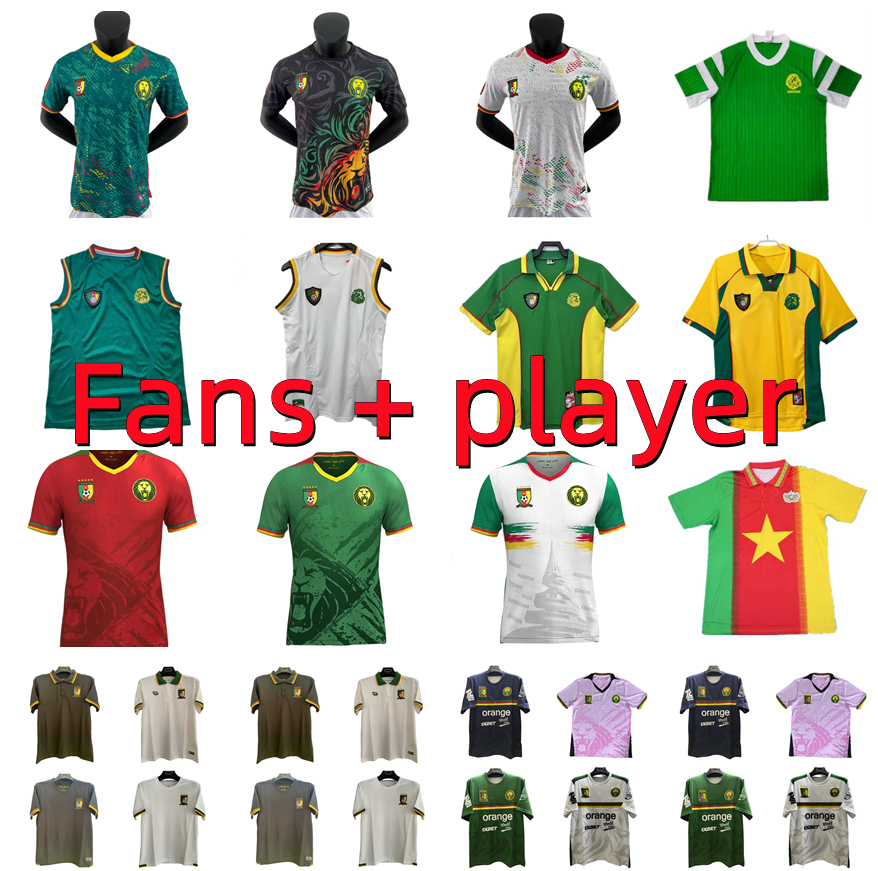 25 26 Cameroon Nations Team ABOUBAKAR Soccer Jerseys 2025 2026 CHOUPO-MOTING BAHOKEN BASSOGOG GANAGO EKAMBI Football Shirts Player Version 1990 1998 retro Ngamaleu