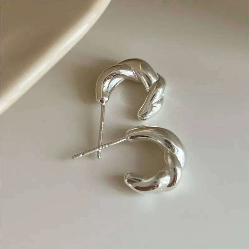 Sam Panda 925 Sterling Silver Entangle Earrings for Women Ear Stud Minimalist Elegant Versatile Exquisite Jewelry Gift Dropship