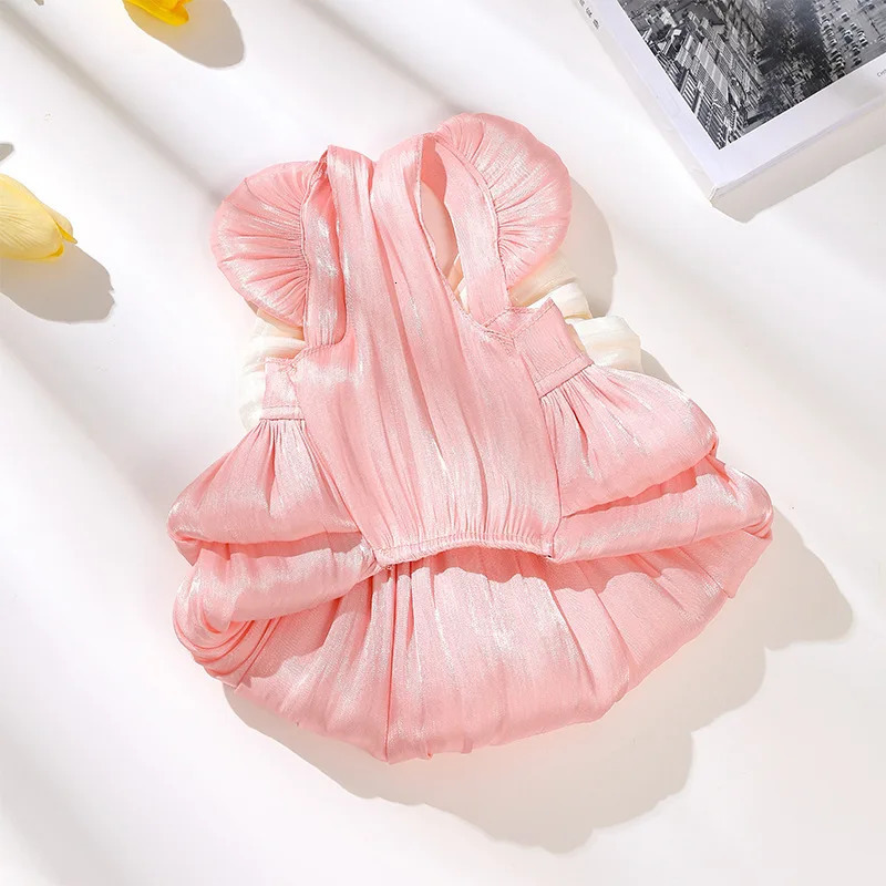 Baby Cloth Doll Flowing Yarn Princess Pet Clothes Summer Thin Dress Outdoor Cat Outfit Clothing Supply 251225 H260130