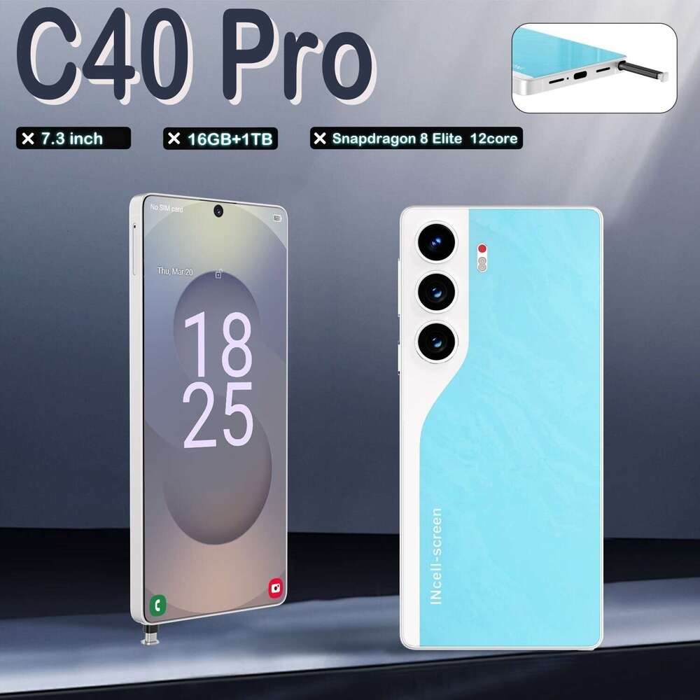 Famous brand cross-border exclusive C40 Pro intelligent 5G phone 7.3 large screen 16+1T foreign trade phone source manufacturer CKS