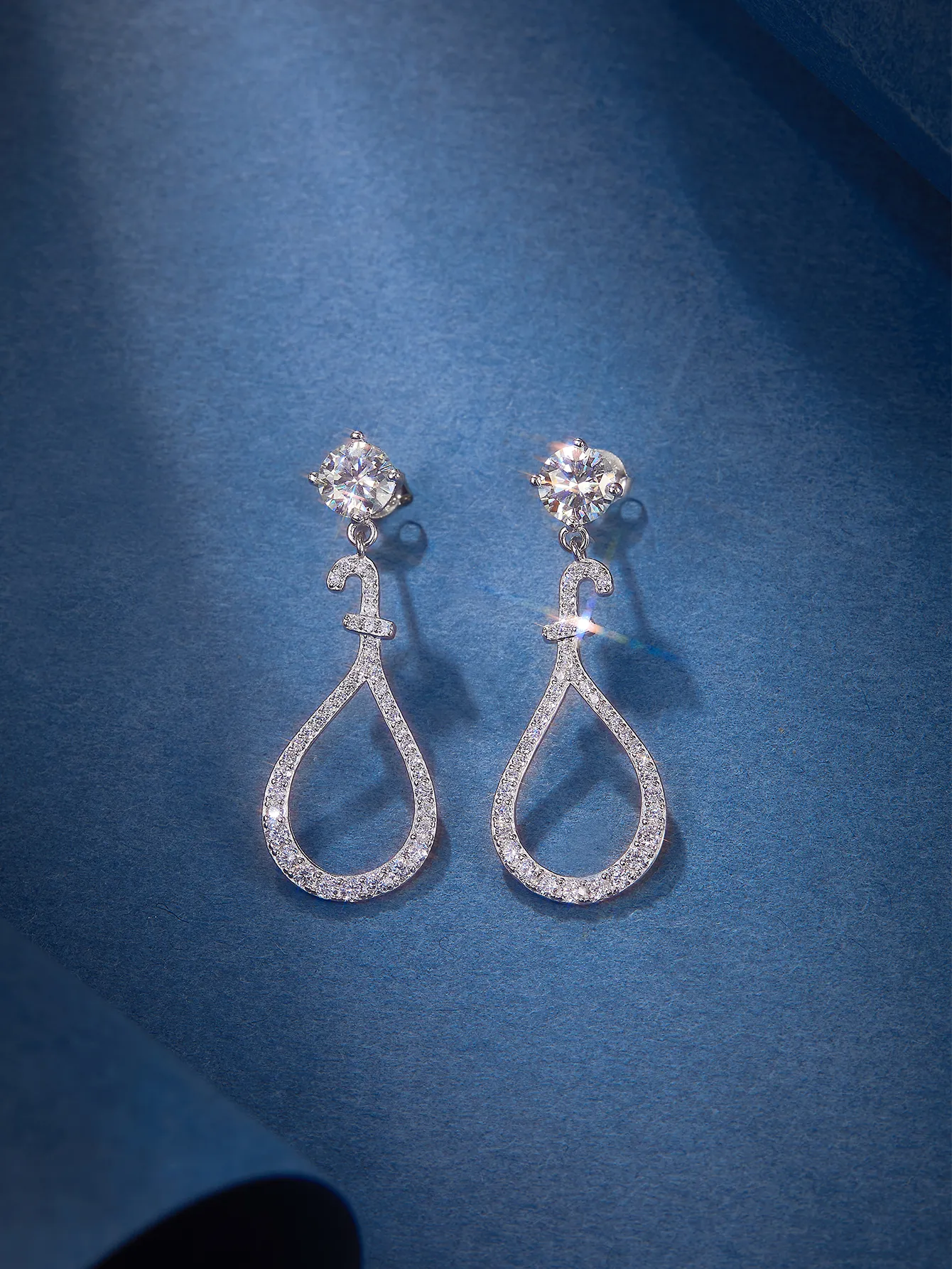 MT about 4g 925 Silver GRA Moissanite Pendant Earrings, Round Brilliant Cut Moissanite 925 Sterling Silver Long Tassel Earrings for Women Wedding part