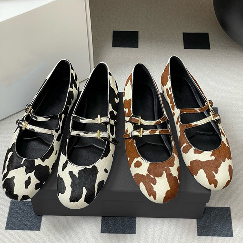 Ballet Shoes Designer New Women Mary Jane Professional Dance Shoes Ballet Flats Comfortable Flat Sandals Women Double Buckle Summer Sandals 817