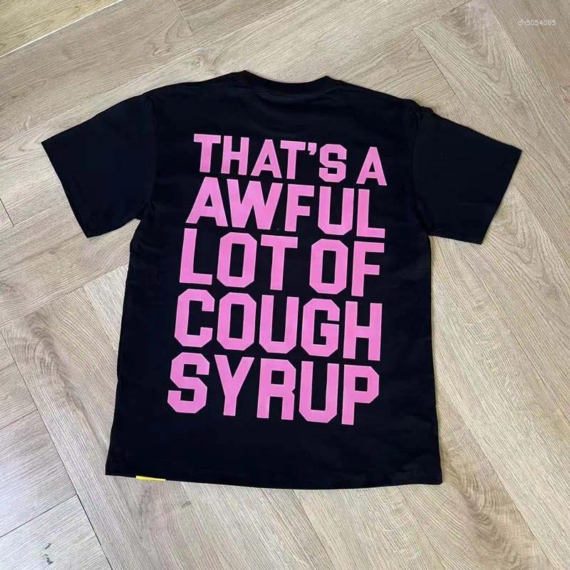 Men's T Shirts Cotton Luxury Summer American Trend Graphic T-shirt Women Letter-printed Short-sleeved High Quality Tops Casual Loose Round-neck R