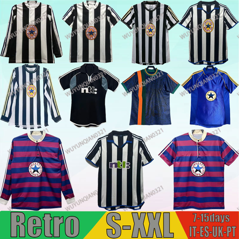 95 96 97 99 New castleS 2000 01 03 04 Retro SOCCER jerseys HAMANN SHEARER PINAS 1993 1980 82 05 2006 UNITED OWEN classic FOOTBALL SHIRTS Ginola long sleeves6