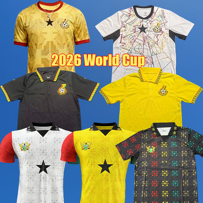 2026 Ghana Soccer jerseys 26 27 World Cup Home Jersey Authentic blue red national Ghana Football Shirts Men Kids Kit 11