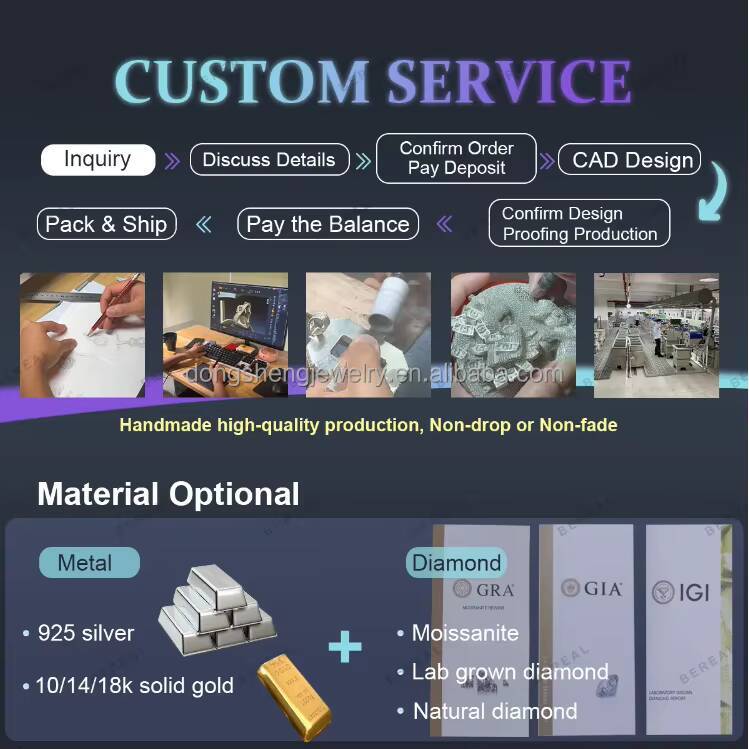 Custom Vvs Moissanite Cuban Link Chain Fashion Jewelry Necklace Hip Hop Iced Out High Quality 925 Silver Miami Chain