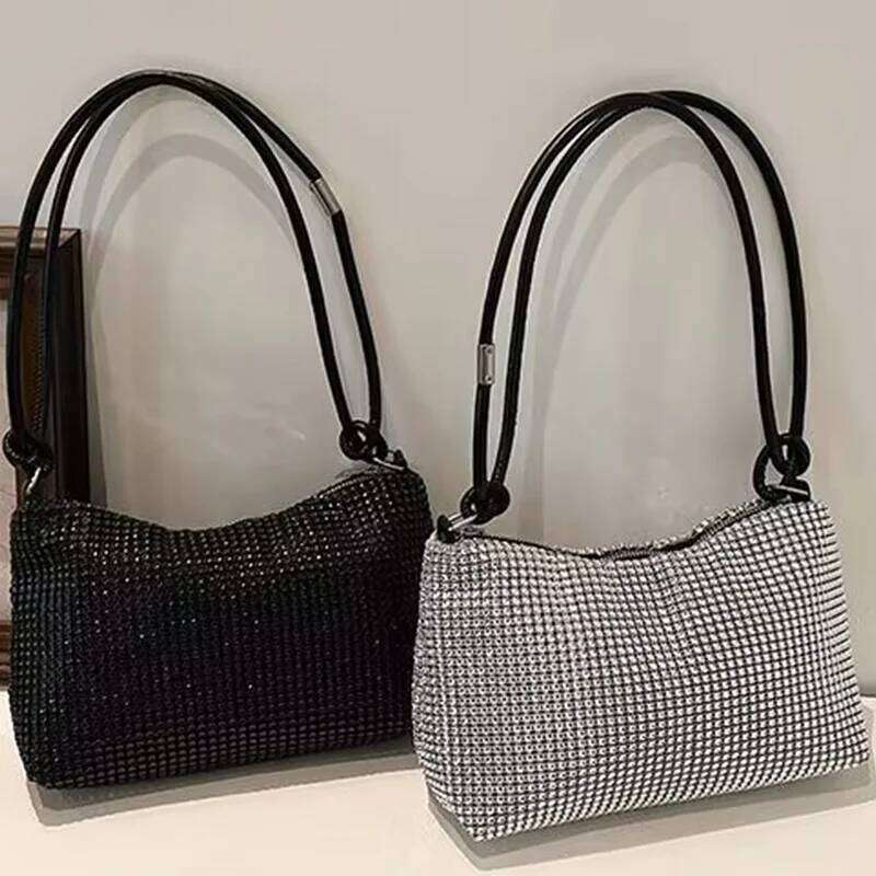 Flash with diamond small female willow nail fashion crossbody chain net red handbag shoulder bag