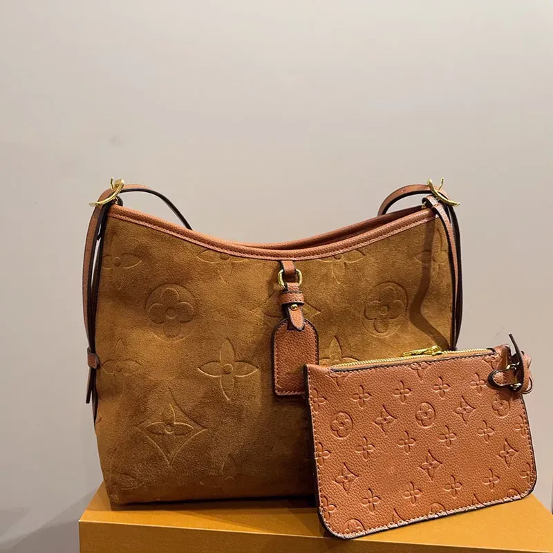 Suede Fabric Two sides leather Tote Bags Travel bags Women Luxurys Designers Totes Handbag Wallets Bag Purse Card Holder pouch Laptop Messenger 28cm