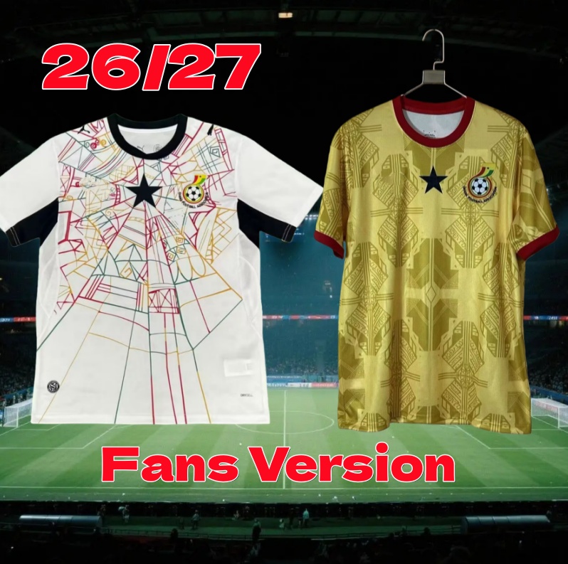 2026 World Cup National Team Soccer Jerseys 26/27 Ghana Home Away Fans Version Mens Football Shirts
