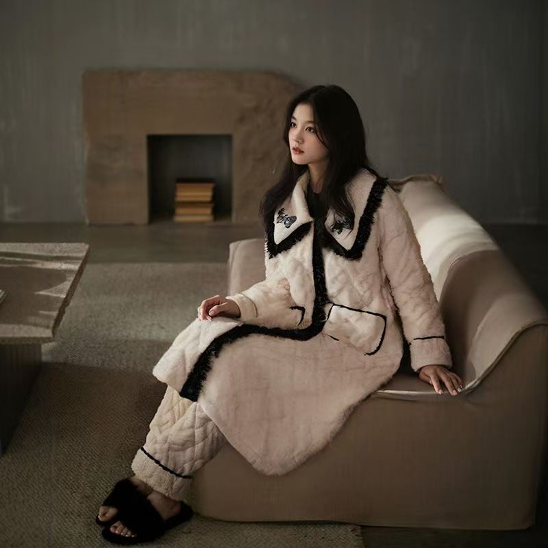 X270-Chic Contemporary B1286 Ladies' Turtleneck Sweater Dress Complementing Slim Fit Pants