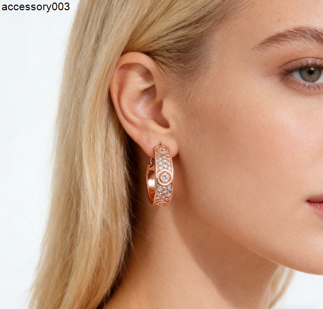 Stud Minimalist Korean Style Creative Full Diamond Ear Cuff Fashion Fresh Round Earrings For Women Copper Gold Plated Jewelry