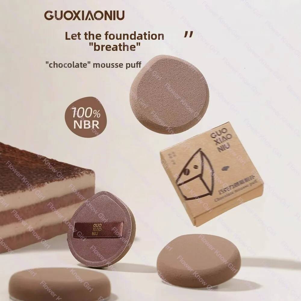 Bestseller Guo Xiaoniu Chocolate Mousse Powder Puff Air Cushion Super Soft Beauty Egg Foundation Liquid Special Makeup Tool ddmyHappy