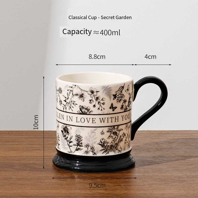 Luxury Elegant European Style Ceramic Mug Luxury Bone China Coffee Cup Breakfast Milk Cup Mosaic Design Brand Gift Box Y250913