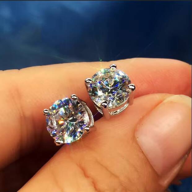 Factory Sale Studs Earrings Real Gold Jewelry 05CT Lab Grown Diamond IGI Certificate Earring Stud
