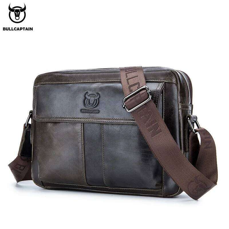 Luxury shoulder bag handbag Hobo BULLCAPTIN leather men's crossbody bag large capacity casual multifunctional Top Handle fashionable business bri