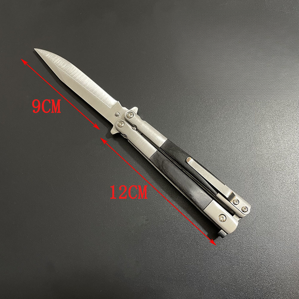 Qiantu Stainless Steel Butterfly Camping Portable Mini Fruit Toy Gift Outdoor Folding Knife Unsharpened