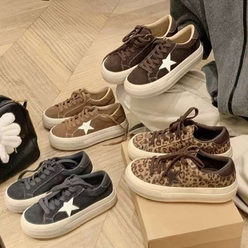 Full Cowhide Grape Mom Retro Free shipping Leopard Print German Training Versatile 2025 New Thick-Soled Sports Casual Shoes