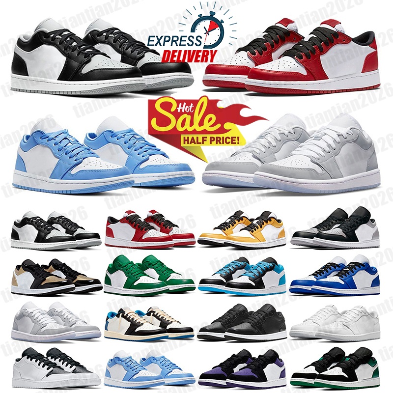 2026 designer Velvet Brown 1 1s Low men Basketball Shoes Golf Black Olive Reverse Dark Mocha Fragment Wolf Grey Sail Black Phantom UNC Panda womens Sports Sneakers