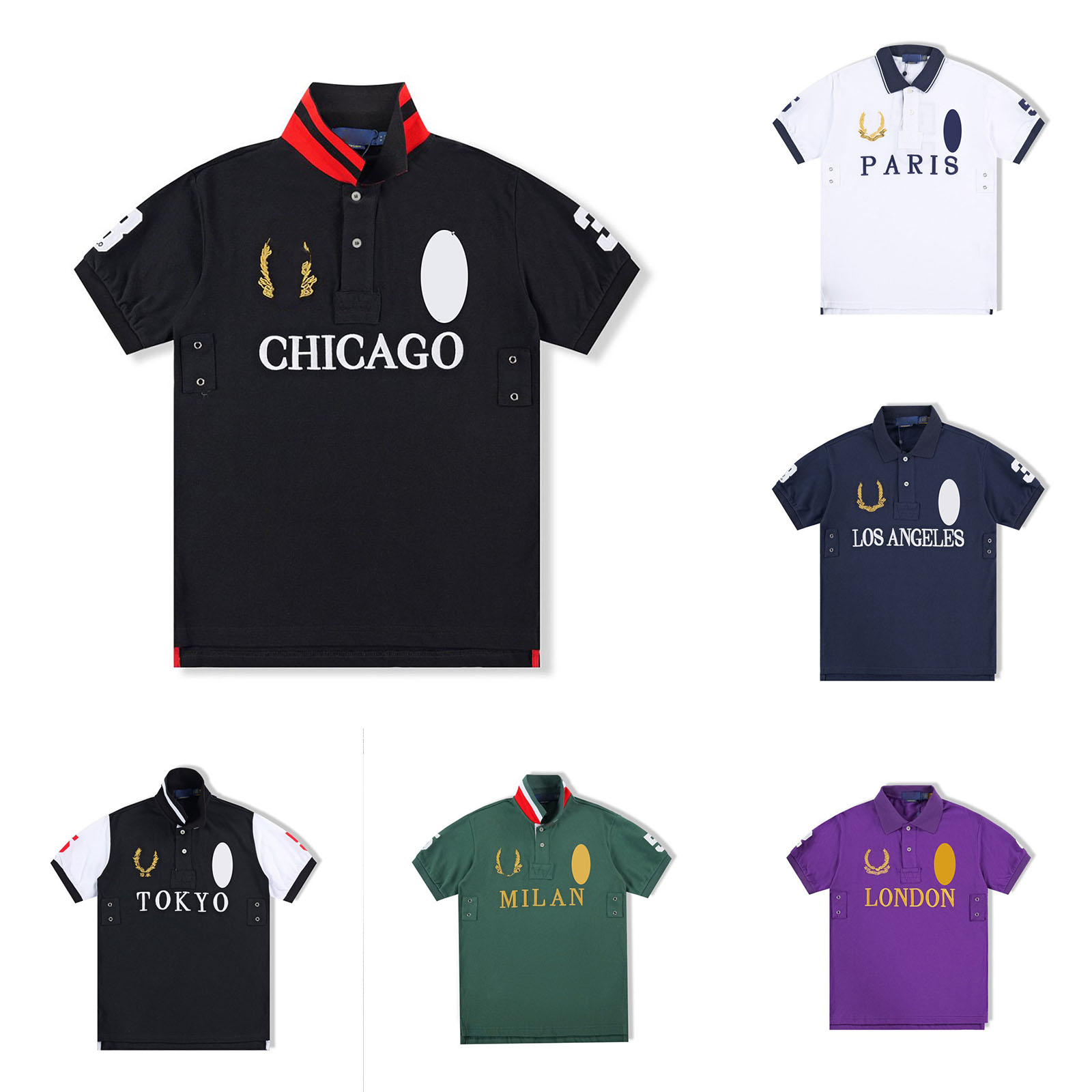 Designer Men's Polo T Shirt Jersey Embroidery Letter Pattern Short Sleeve Shirts Summer Casual Sports Cotton Polo Shirt Men