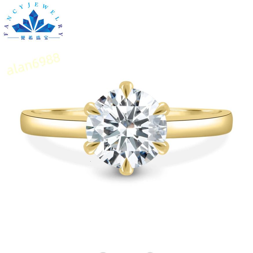 Igi Certified CVD HPHT VVS Lab-Grown Diamonds 14K/18K Solid Gold Rings with Fancy Cut Womens Engagement Jewelry