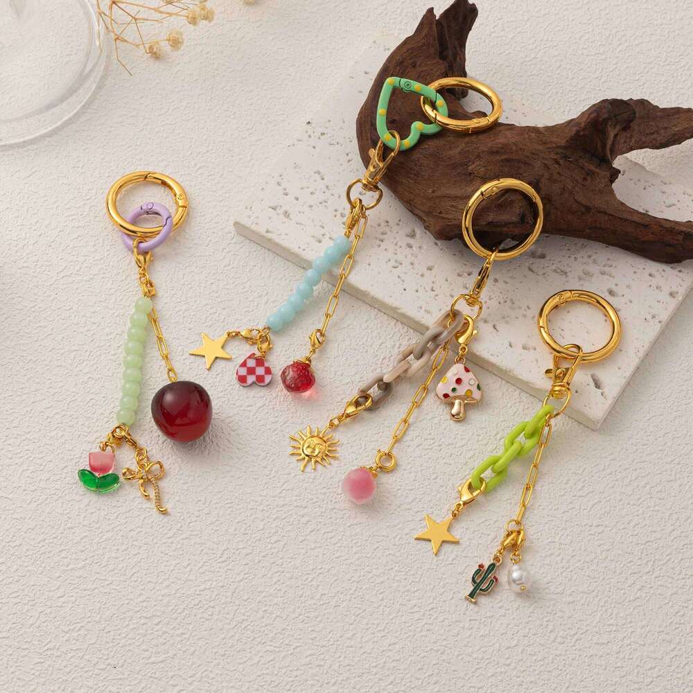 Fashionable simple and popular keychain DIY bag pendant with brooch charm women's accessories XJ260106