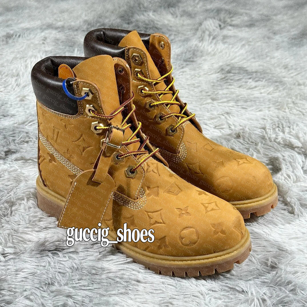 boots men women boots yellow martin boots Ankle Boots Designer Cowboy shoes outdoor sports black white brwon pink red army green boots high top boots size 35-47 ce