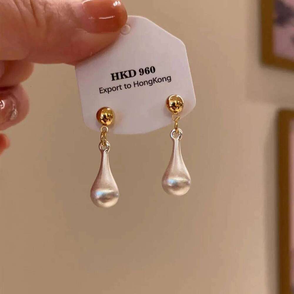 Sam Panda 925 Sterling Silver Droplet Earrings for Women Frosting Classic Exquisite Minimalist Versatile Jewelry Gift Dropship