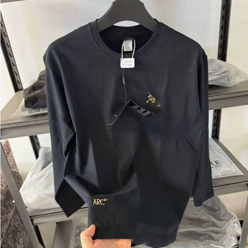 2025 Designer Mens Long Shirts Men Women Letter Printed Fashion Spring Summer Long Sleeve Tops Washed Styles Breathable T-shirts Size S-3XL