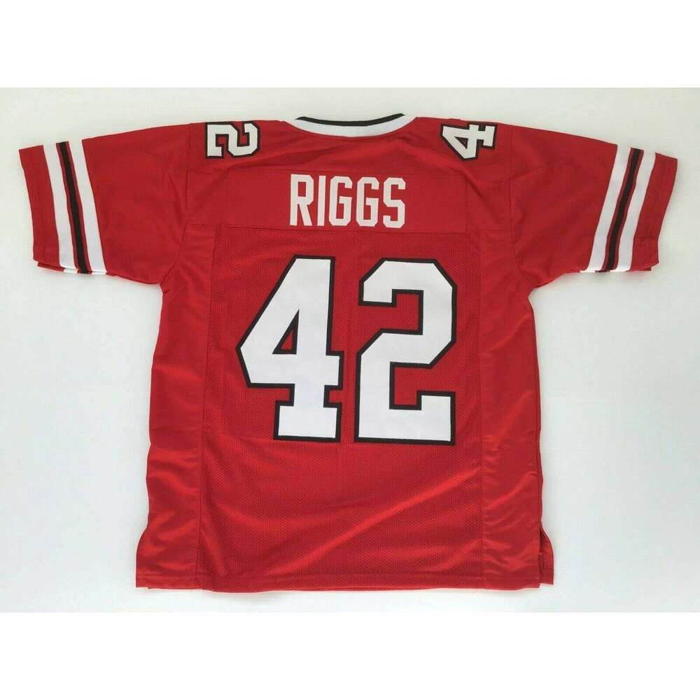 CUSTOM Sewn Stitched Gerald Riggs Red Football Jersey Add any name number size XS-5XL 6XL