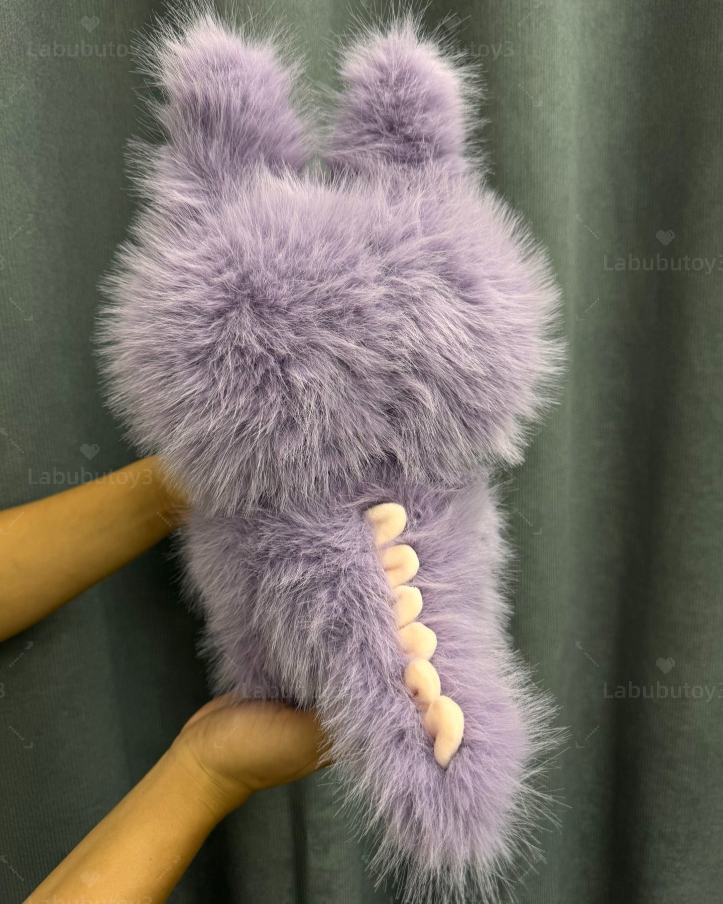 The Monsters 38Cm Purple Labubu Plush Doll Zimomo Angel With Vinyl Face Colourful Fur For Gifts