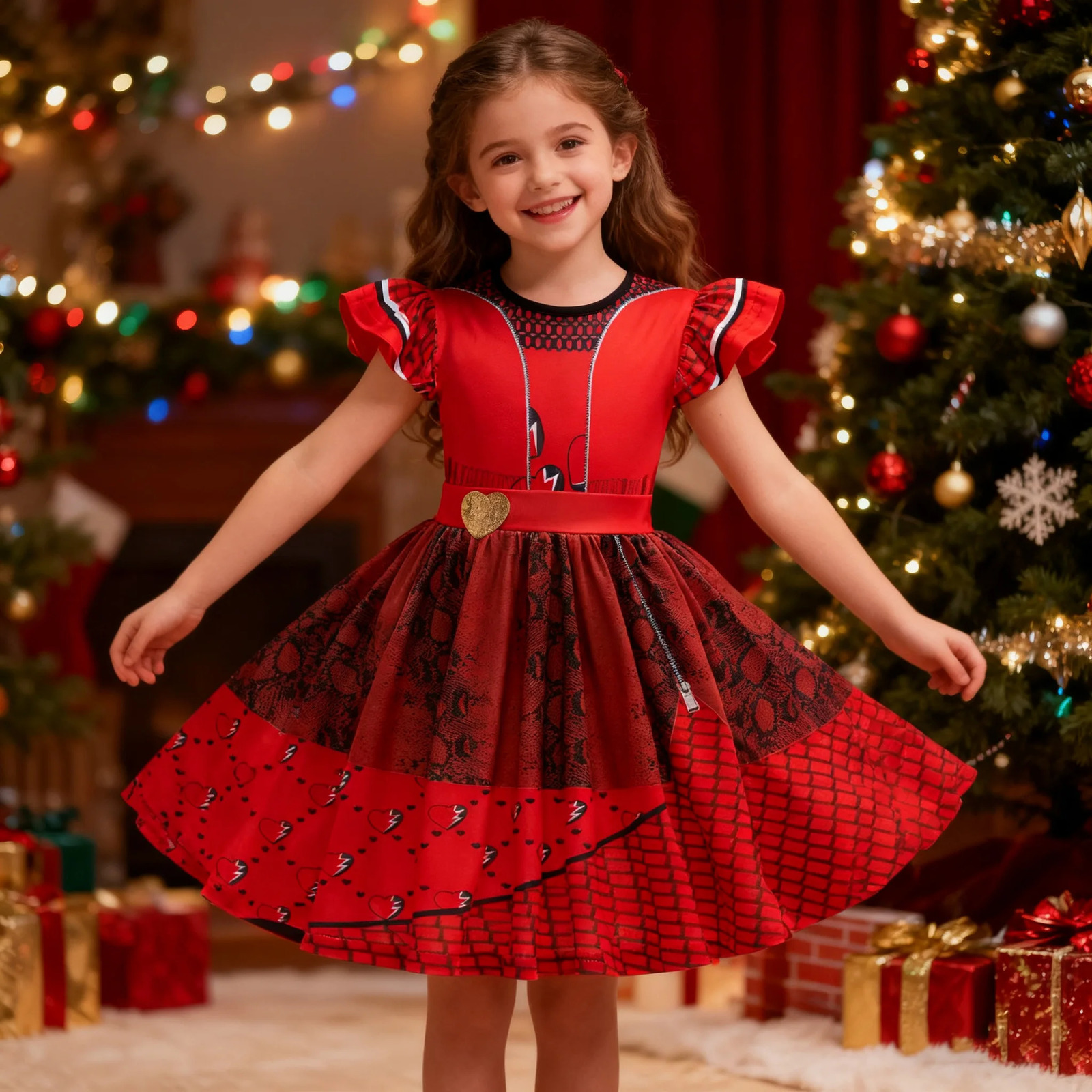 Christmas Dress for girls years clothing Kids party dress Mini Party fancy christmas costume children princess 260104