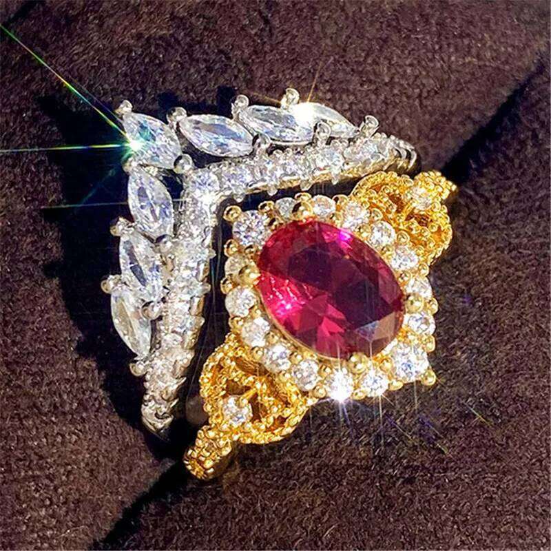 Crown Rings Princess Jewelry For Woman Girl Fashion Wedding Accessories
