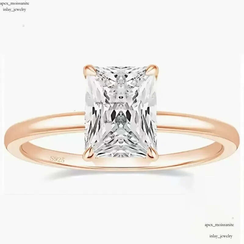 Custom Vvs Lab Grown Created Diamond Band Women Set 10K 14K 18K Solid Gold Cured Eternity Wedding Ring Fine Jewelry